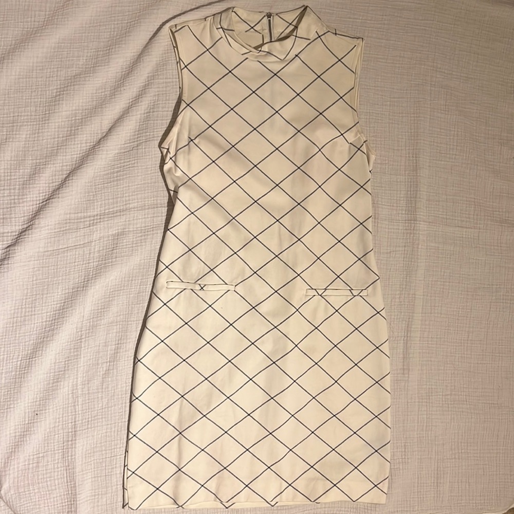 White and Black Pattern Dress